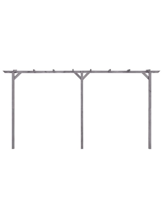 Sodo pergolė, pilkos spalvos, 400x40x205cm, impregnuota pušis