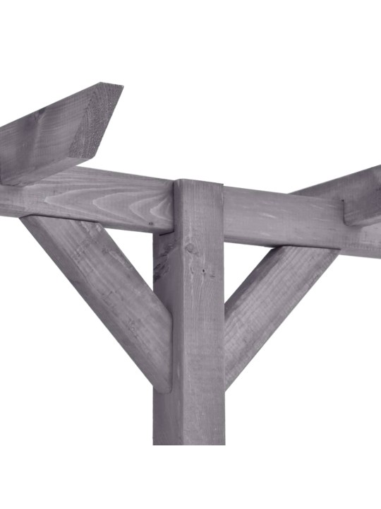 Sodo pergolė, pilkos spalvos, 400x40x205cm, impregnuota pušis