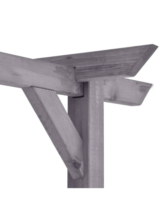 Sodo pergolė, pilkos spalvos, 400x40x205cm, impregnuota pušis