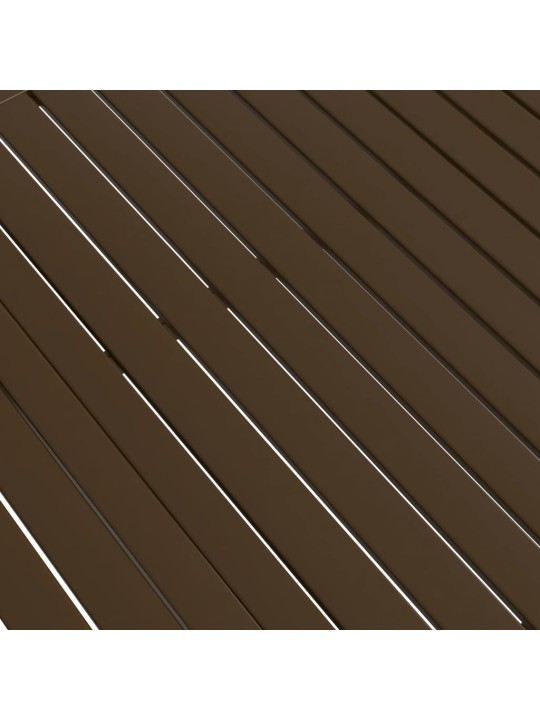 Sodo stalas, rudos spalvos, 140x80x72cm, plienas