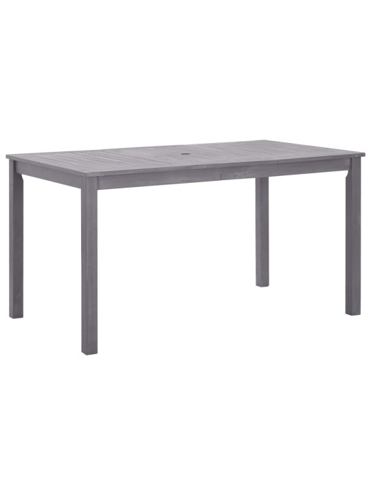 Sodo stalas, baltintas pilkas, 140x80x74cm, akacijos masyvas