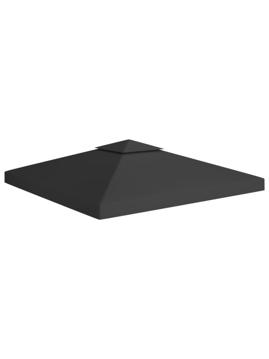 Pavėsinės uždangalas, 2 pakopų, juodas, 3x3m, 310 g/m²