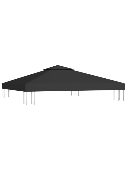 Pavėsinės uždangalas, 2 pakopų, juodas, 3x3m, 310 g/m²