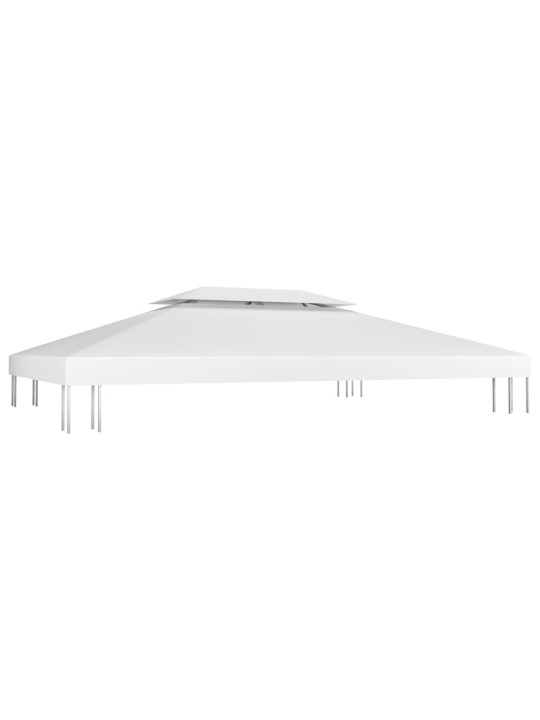 Pavėsinės uždangalas, 2 pakopų, baltas, 4x3m, 310 g/m²