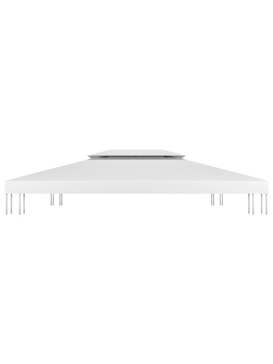Pavėsinės uždangalas, 2 pakopų, baltas, 4x3m, 310 g/m²