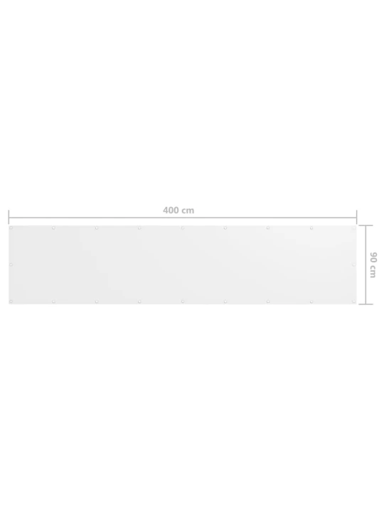 Balkono pertvara, baltos spalvos, 90x400cm, oksfordo audinys