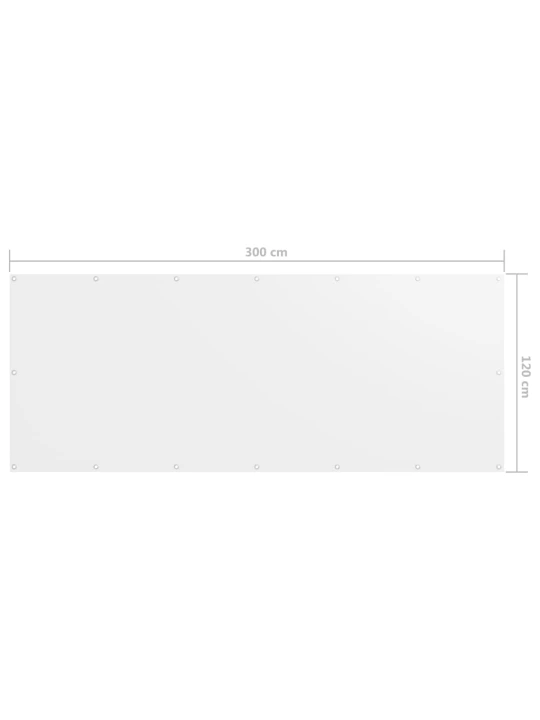 Balkono pertvara, baltos spalvos, 120x300cm, oksfordo audinys