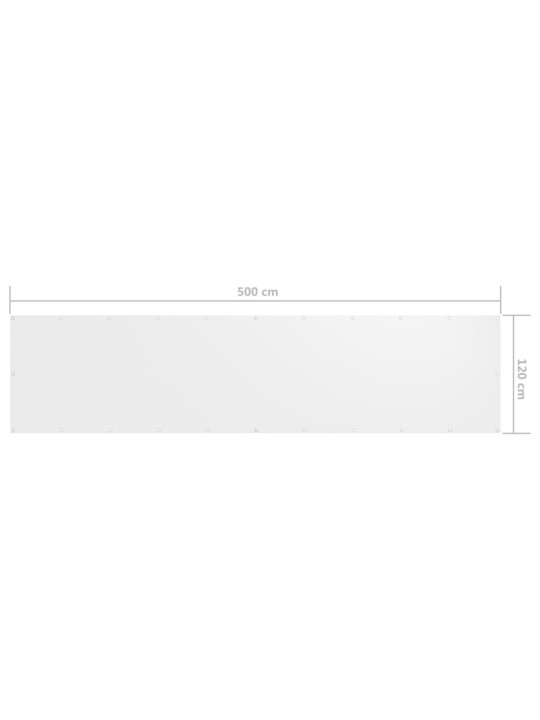 Balkono pertvara, baltos spalvos, 120x500cm, oksfordo audinys