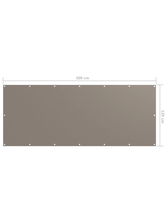 Balkono pertvara, taupe spalvos, 120x300cm, oksfordo audinys