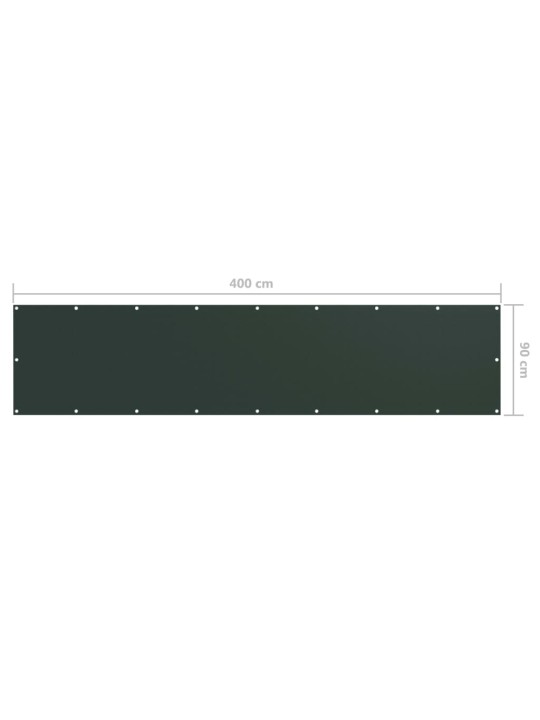 Balkono pertvara, tamsiai žalia, 90x400cm, oksfordo audinys