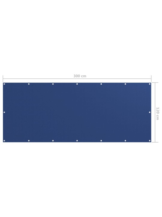 Balkono pertvara, mėlynos spalvos, 120x300cm, oksfordo audinys