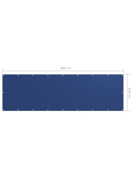 Balkono pertvara, mėlynos spalvos, 120x400cm, oksfordo audinys