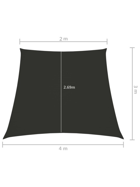 Uždanga nuo saulės, antracito spalvos, 2/4x3m, oksfordo audinys