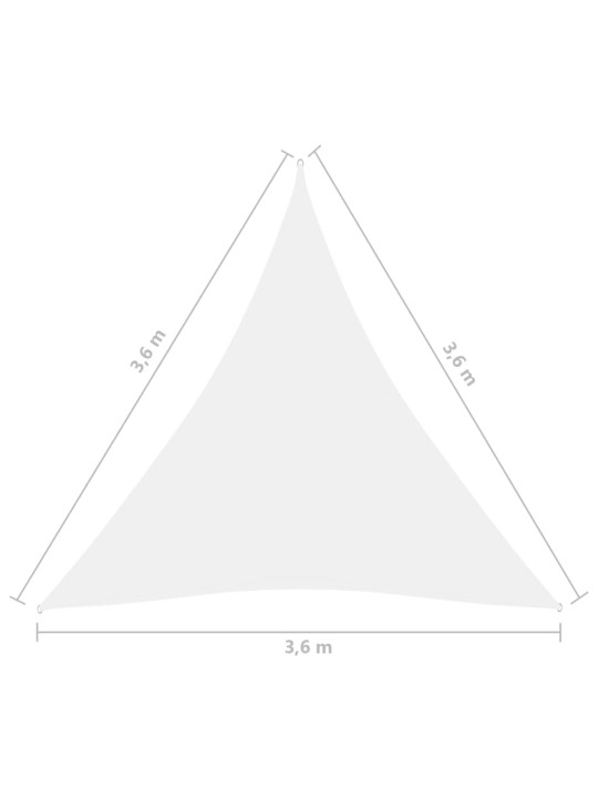 Tentas nuo saulės, baltas, oksfordo audinys, 3,6x3,6x3,6m