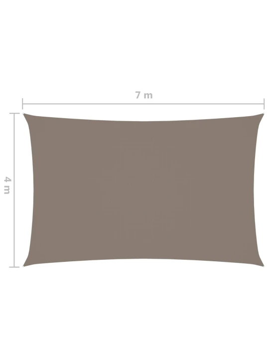 Uždanga nuo saulės, taupe, 4x7m, oksfordo audinys, stačiakampė