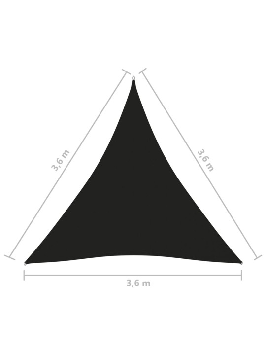 Tentas nuo saulės, juoda, oksfordo audinys, 3,6x3,6x3,6m