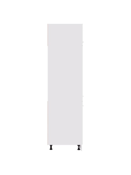 Šaldytuvo spintelė, baltos spalvos, 60x57x207cm, MDP, blizgi