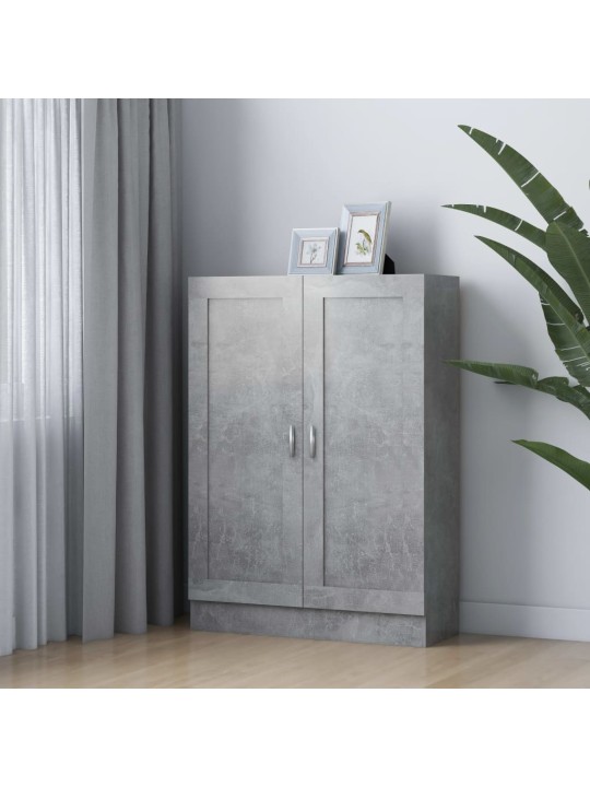 Spintelė knygoms, betono pilkos spalvos, 82,5x30,5x115cm, MDP