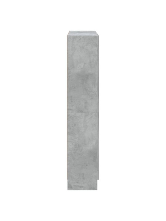 Spintelė knygoms, betono pilkos spalvos, 82,5x30,5x150cm, MDP