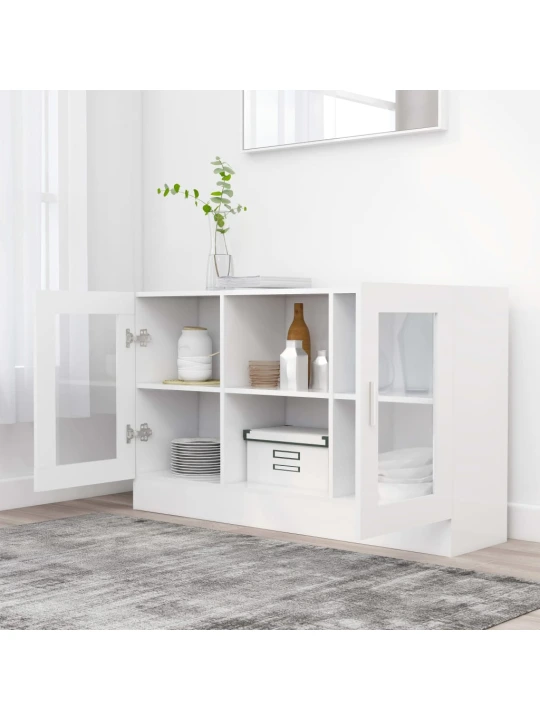 Vitrininė spintelė, baltos spalvos, 120x30,5x70cm, MDP