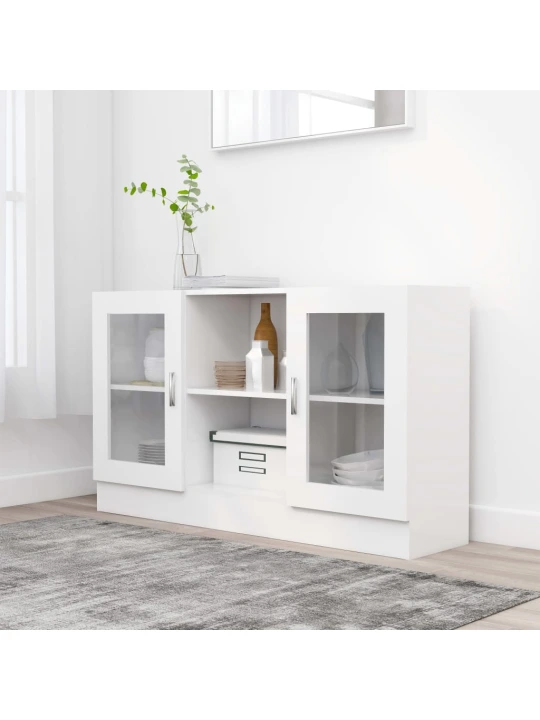 Vitrininė spintelė, baltos spalvos, 120x30,5x70cm, MDP