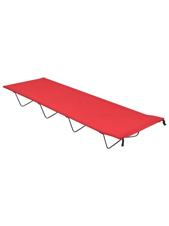 Stovyklavimo gultas, raudonas, 180x60x19cm, audinys ir plienas