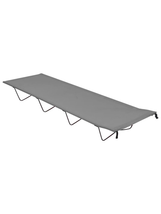 Stovyklavimo gultas, pilkas, 180x60x19cm, audinys ir plienas
