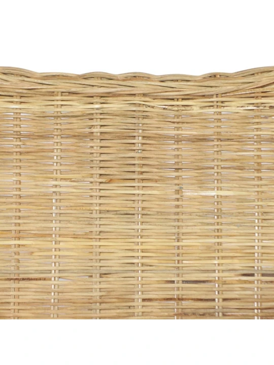 Dvivietė sofa, natūralus ratanas ir linas