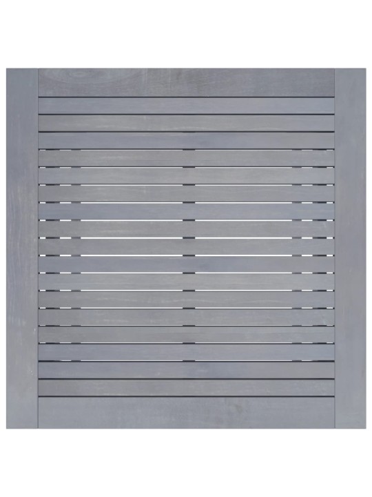 Sodo valgomojo stalas, pilkas, 88x88x74cm, akacijos masyvas