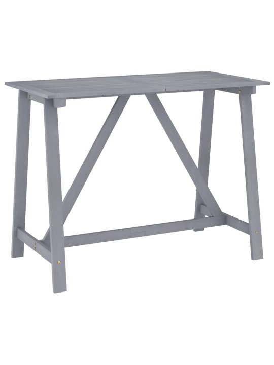 Sodo baro stalas, pilkas, 140x70x104cm, akacijos masyvas
