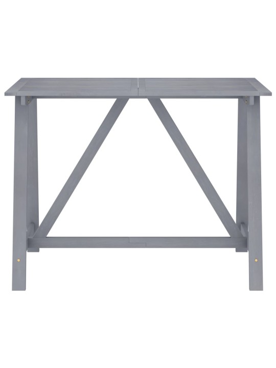 Sodo baro stalas, pilkas, 140x70x104cm, akacijos masyvas