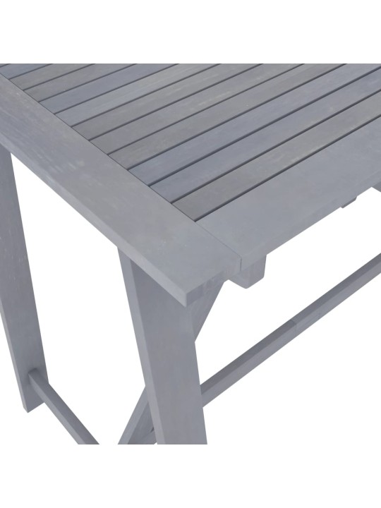 Sodo baro stalas, pilkas, 140x70x104cm, akacijos masyvas