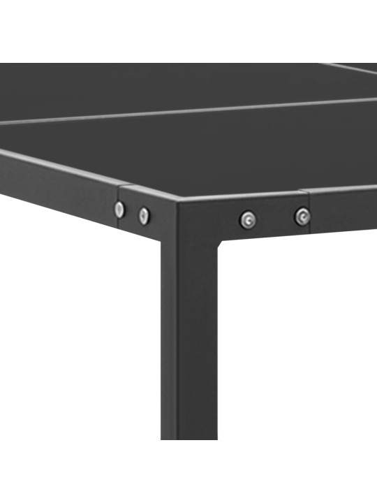 Sodo stalas, antracito, 130x130x72cm, plienas ir stiklas