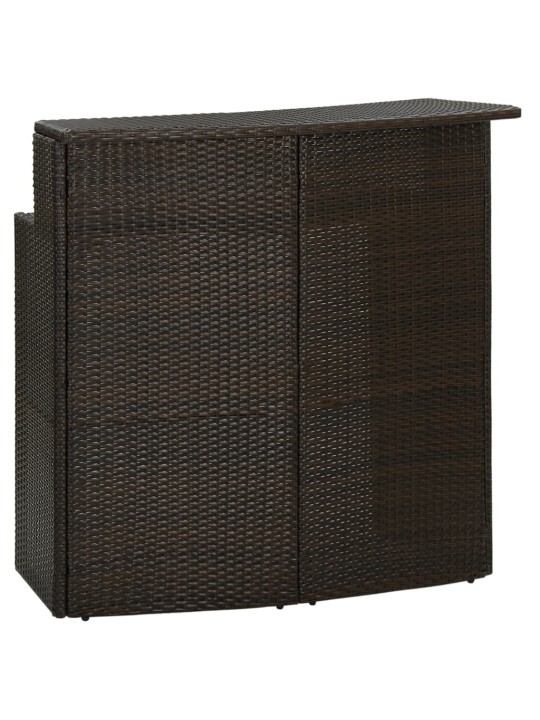Sodo baro staliukas, rudos spalvos, 120x55x110cm, poliratanas