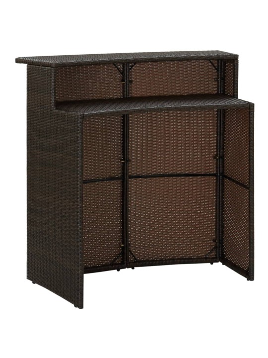 Sodo baro staliukas, rudos spalvos, 120x55x110cm, poliratanas