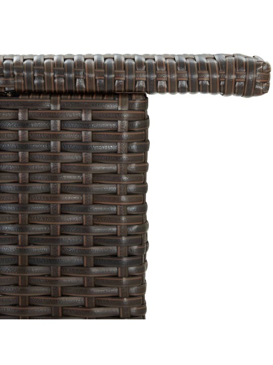 Sodo baro staliukas, rudos spalvos, 120x55x110cm, poliratanas