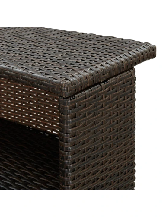 Sodo baro staliukas, rudos spalvos, 120x55x110cm, poliratanas