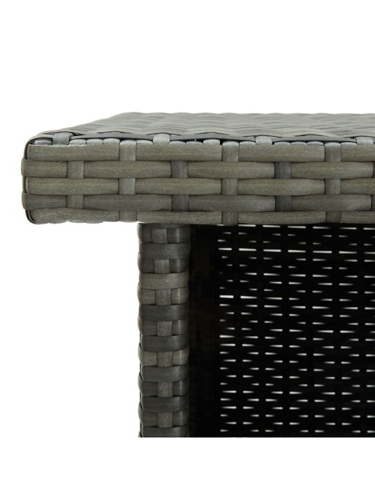 Kampinis baro staliukas, pilkas, 100x50x105cm, poliratanas