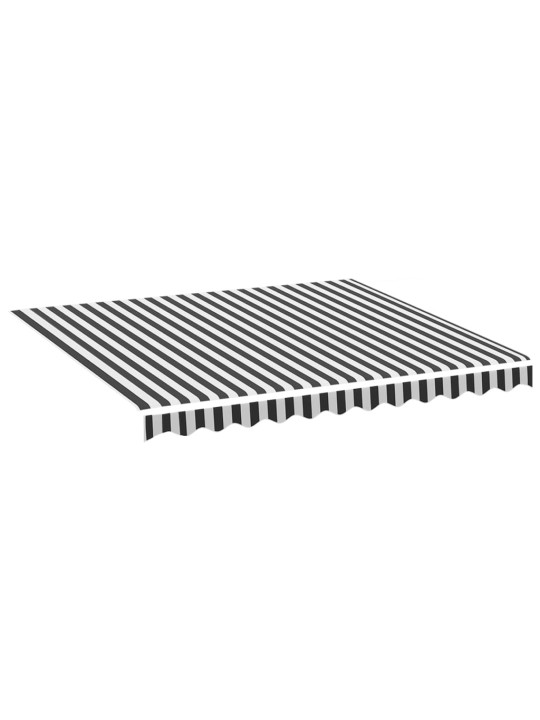 Pakaitinis audinys markizei, antracito ir baltos spalvos, 3x2,5m