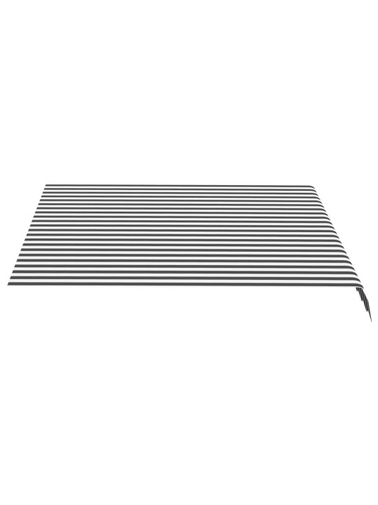 Pakaitinis audinys markizei, antracito ir baltos spalvos, 3x2,5m