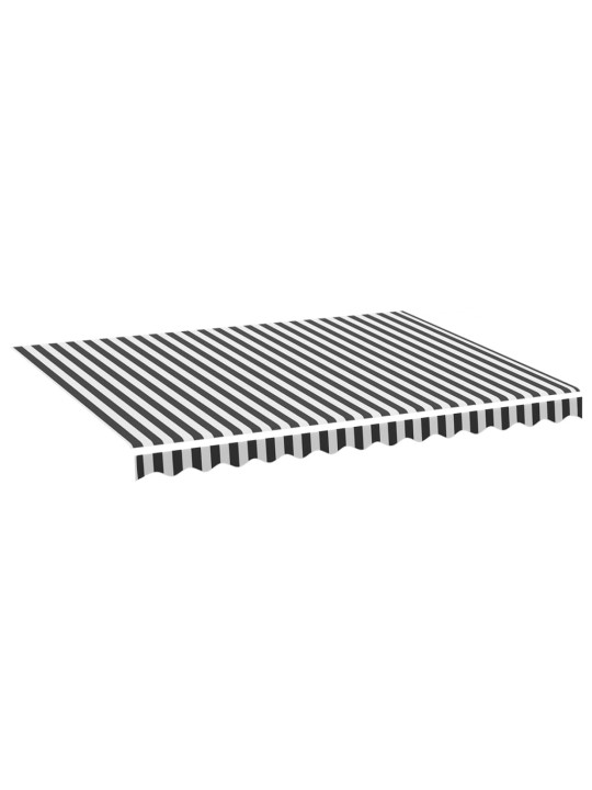 Pakaitinis audinys markizei, antracito ir baltos spalvos, 3,5x2,5 m