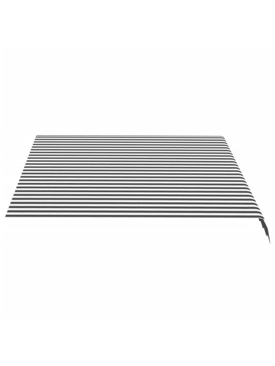 Pakaitinis audinys markizei, antracito ir baltos spalvos, 3,5x2,5 m