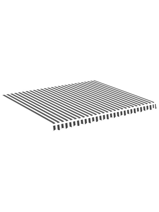 Pakaitinis audinys markizei, antracito ir baltos spalvos, 4x3,5m