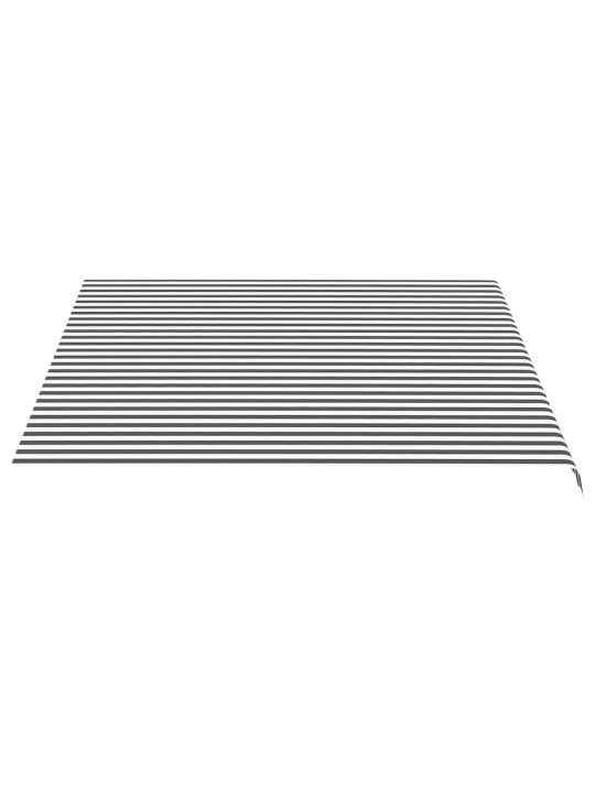 Pakaitinis audinys markizei, antracito ir baltos spalvos, 4x3,5m