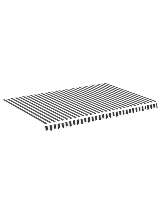 Pakaitinis audinys markizei, antracito ir baltos spalvos, 4,5x3 m