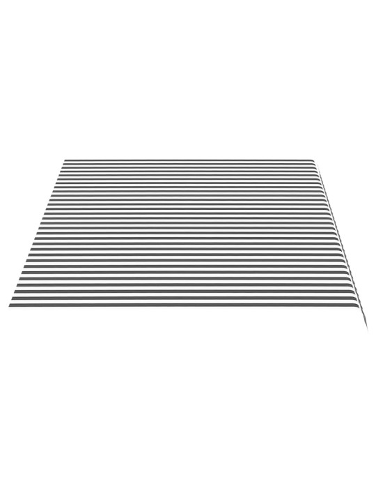 Pakaitinis audinys markizei, antracito ir baltos spalvos, 4,5x3 m