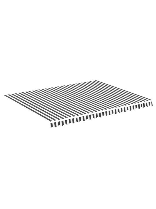 Pakaitinis audinys markizei, antracito ir baltos spalvos, 4,5x3,5m