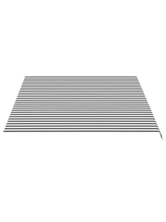 Pakaitinis audinys markizei, antracito ir baltos spalvos, 4,5x3,5m