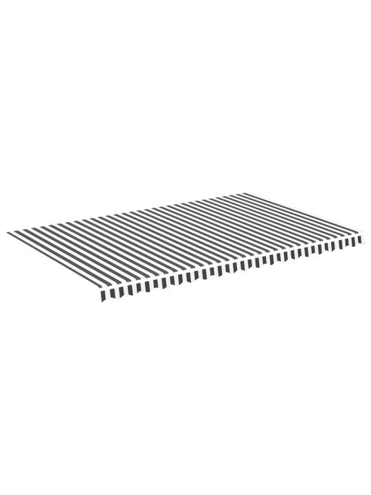 Pakaitinis audinys markizei, antracito ir baltos spalvos, 5x3 m