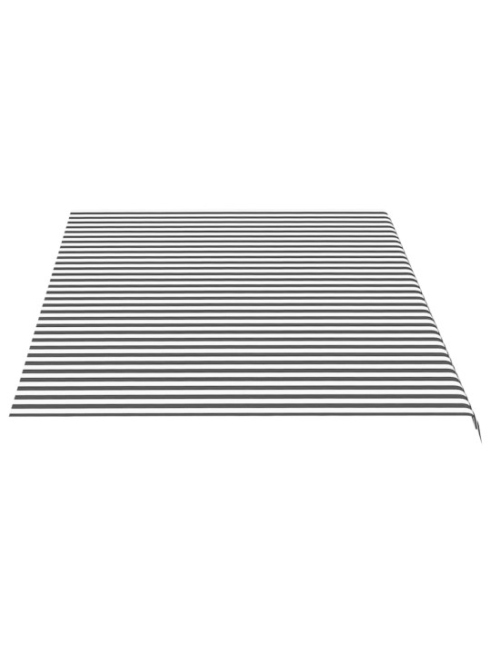 Pakaitinis audinys markizei, antracito ir baltos spalvos, 5x3 m